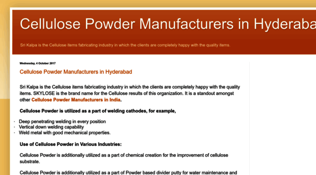 cellulosepowdermanufacturerhyderabad.blogspot.in