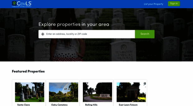 cemeterylistingservice.com