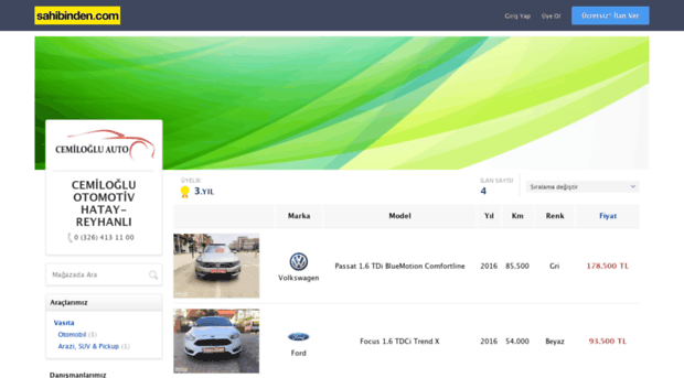 cemilogluotomotiv31.sahibinden.com