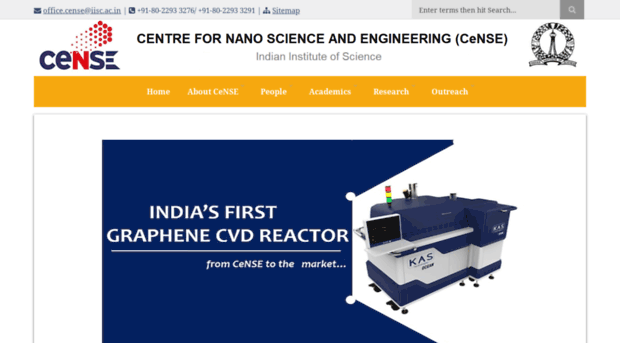 cense.iisc.ac.in - Centre for Nano Science and En... - CeNSE IISc