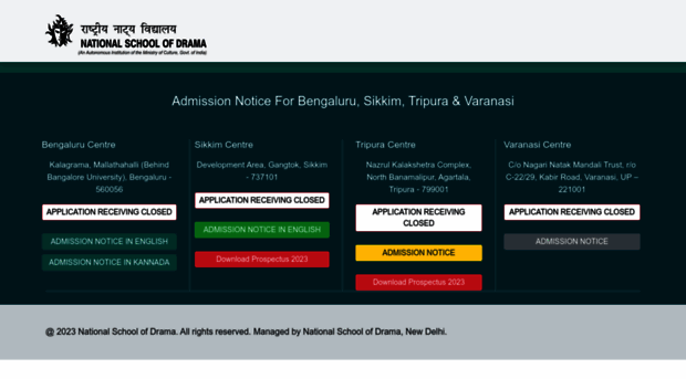 centeradmission.nsd.gov.in