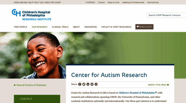 centerforautismresearch.com