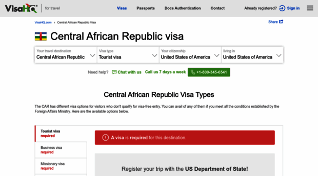 central-african-republic.visahq.com