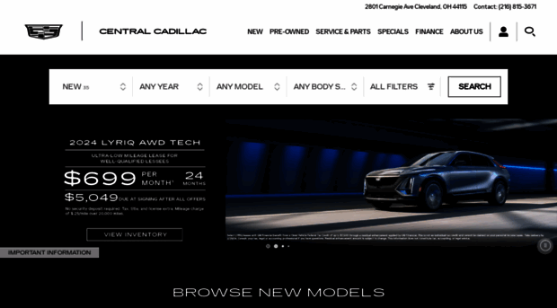 centralcadillac.com