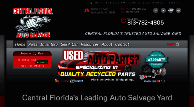 centralfloridaautosalvage.com