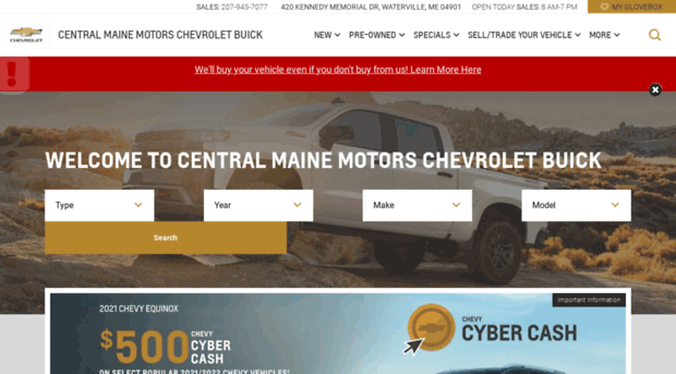 centralmainechevybuick.com