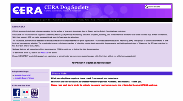 ceradogs.org