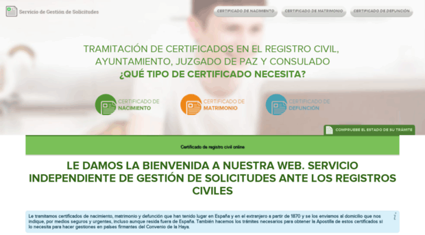 certificadodelregistrocivil.es