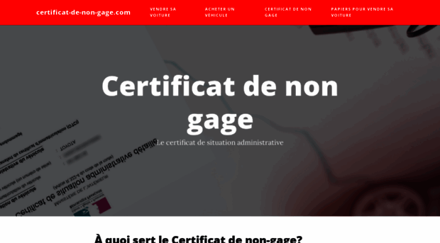 certificat-de-non-gage.com