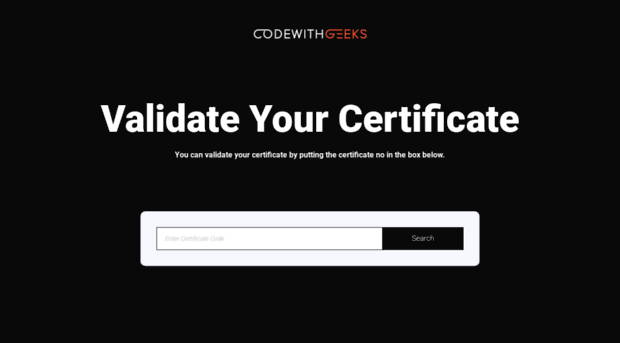 certificate.codewithgeeks.com
