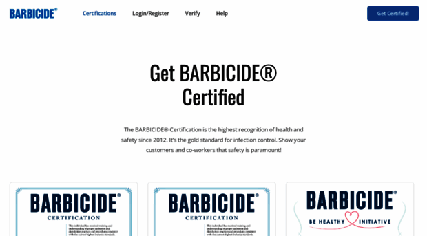 certifications.barbicide.com