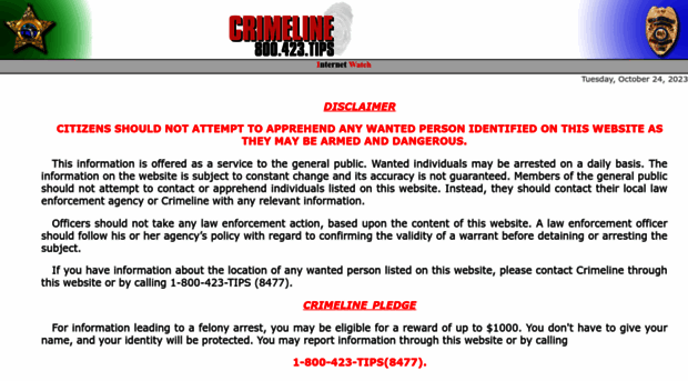 cfcrimelinewarrants.com