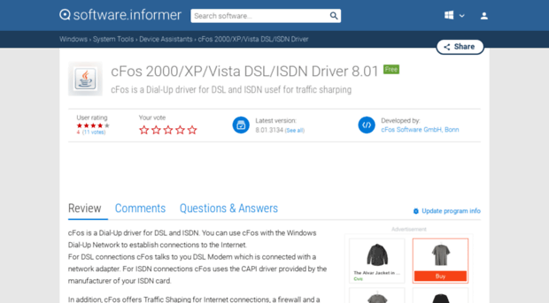 cfos-2000-xp-vista-dsl-isdn-driver.software.informer.com