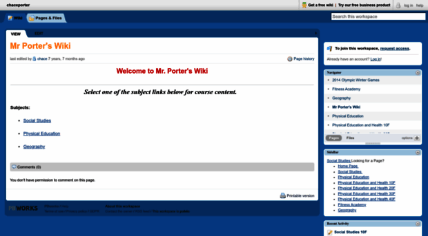 chaceporter.pbworks.com