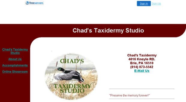 chadtaxidermy.8k.com