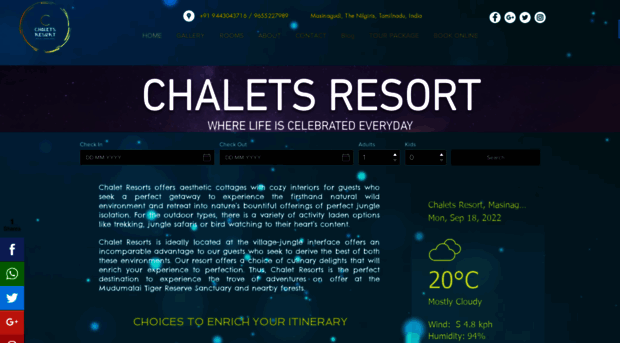 chaletsmasinagudi.com