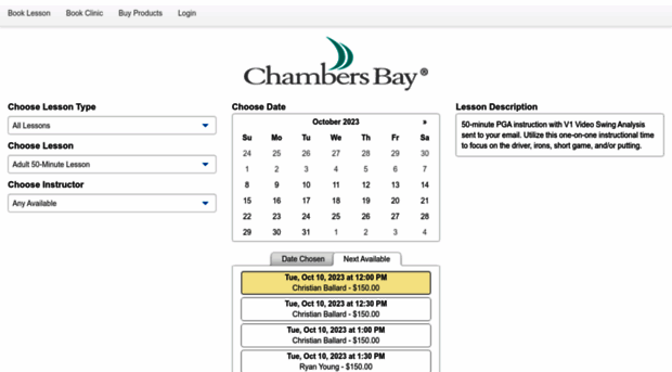 chambersbay.uschedule.com