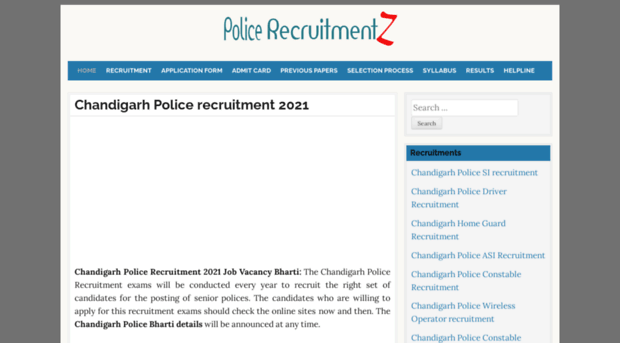 chandigarh.policerecruitmentz.in