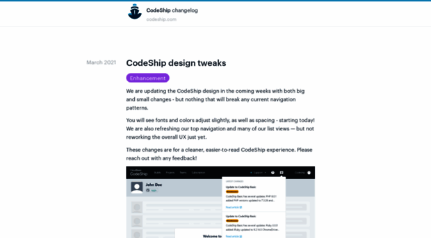 changelog.codeship.com