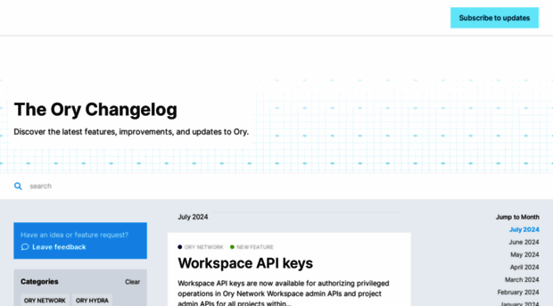 changelog.ory.sh