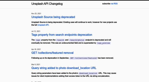 changelog.unsplash.com