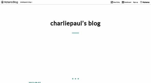 charliepaul.hatenablog.com