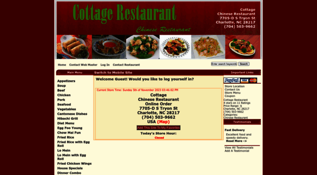 charlottecottagerestaurant.com