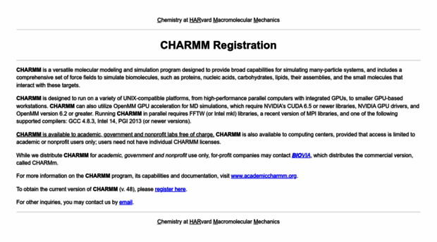 charmm.chemistry.harvard.edu