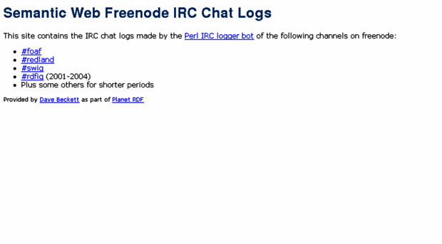 chatlogs.planetrdf.com