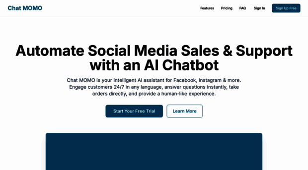 chatmomo.com - Chat MOMO | AI Chatbot for Soc... - Chat MOMO