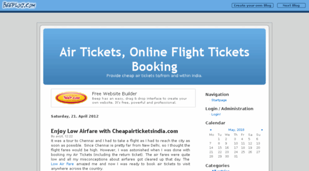 cheapairticketsindia.beeplog.com