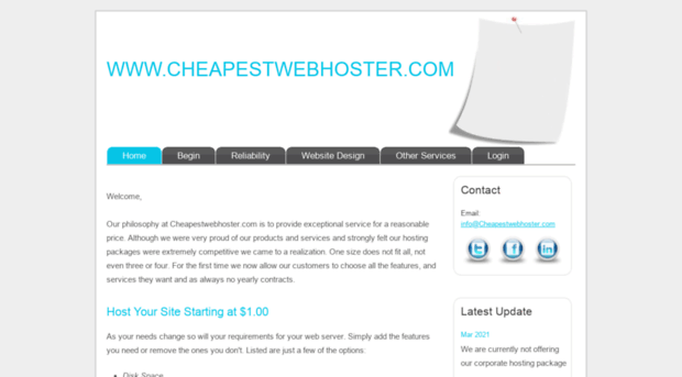 cheapestwebhoster.com