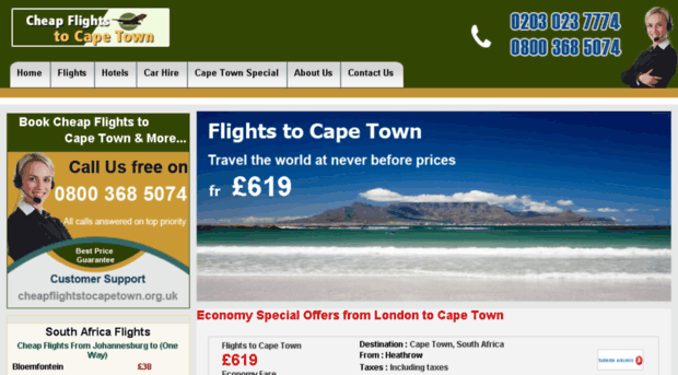 cheapflightstocapetown.org.uk