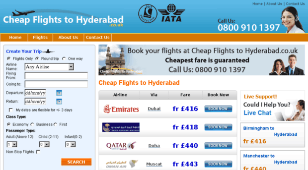 cheapflightstohyderabad.co.uk