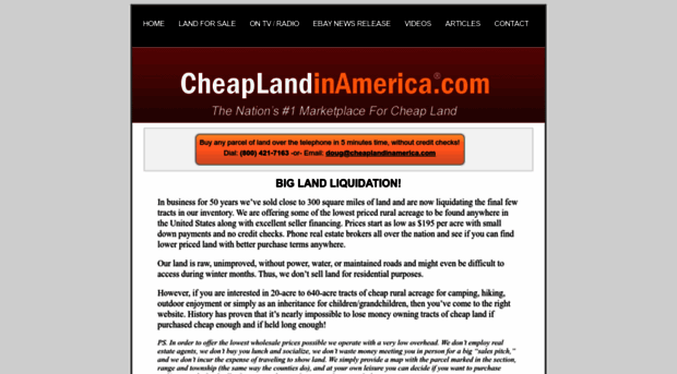 cheaplandinamerica.com