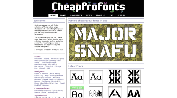 cheapprofonts.com