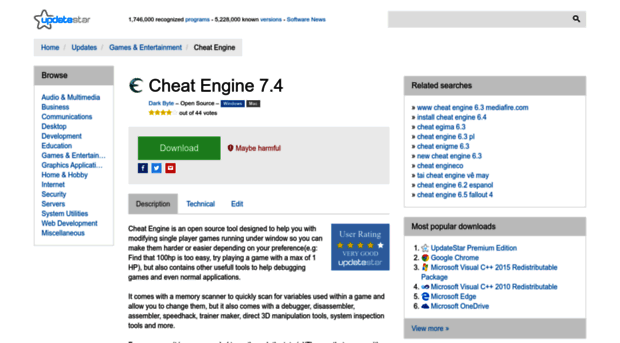 cheat-engine.updatestar.com