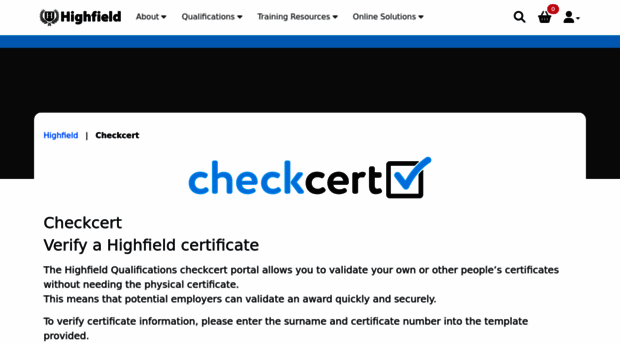 checkcert.highfieldqualifications.com