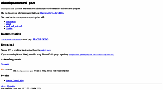 checkpasswd-pam.sourceforge.net