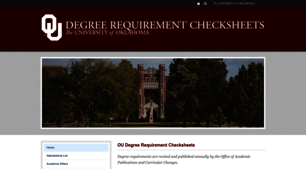 checksheets.ou.edu