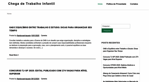 chegadetrabalhoinfantil.com.br