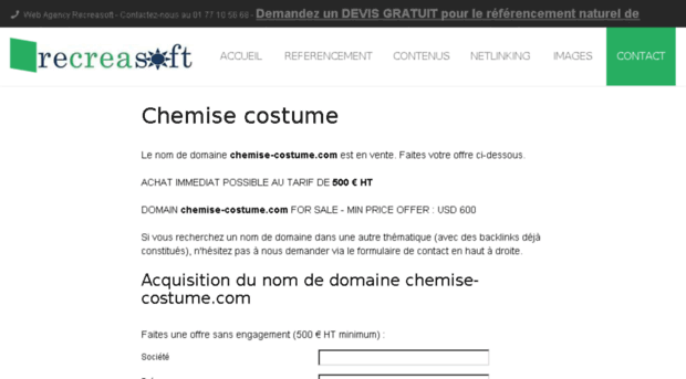 chemise-costume.com