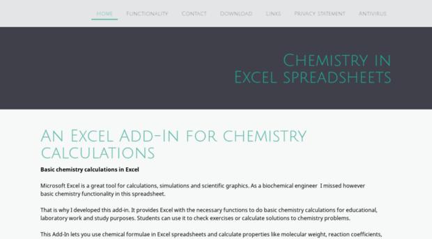 chemistry-in-excel.jimdo.com