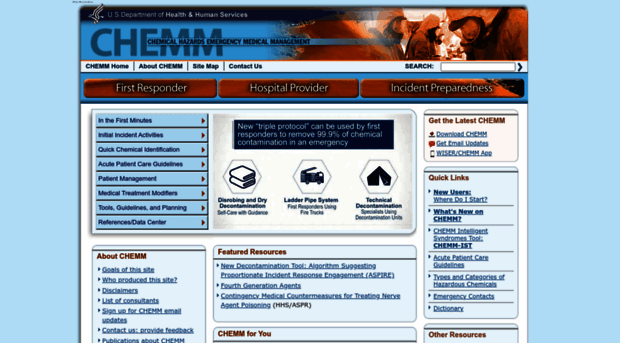 chemm.hhs.gov - Chemical Hazards Emergency Med... - CHEMM Hhs