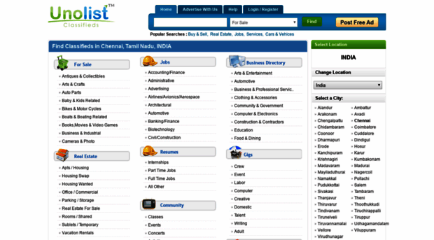 chennai.unolist.in