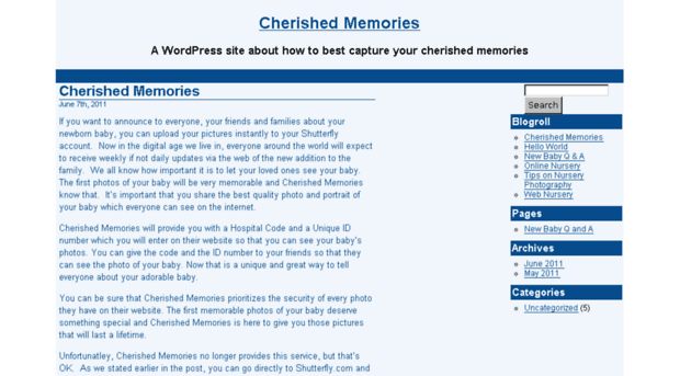 cherished-memories.com