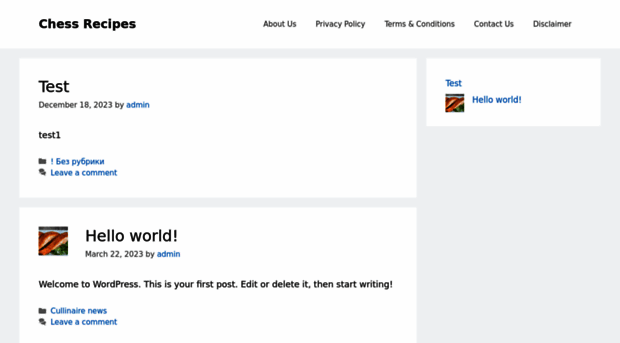 chessrecipes.com