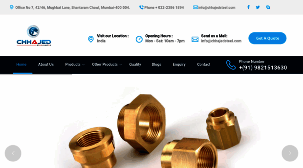 chhajedbrassfittings.com