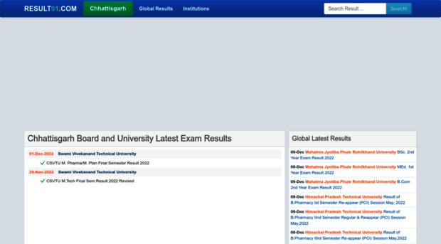 chhattisgarh.result91.com