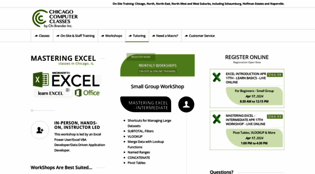 chicagoexcelclasses.com